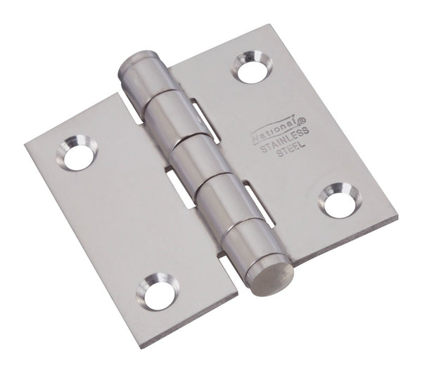 National Hardware N276-964 V514 Door Hinges in Stainless Steel, 2 pack,2 Inch