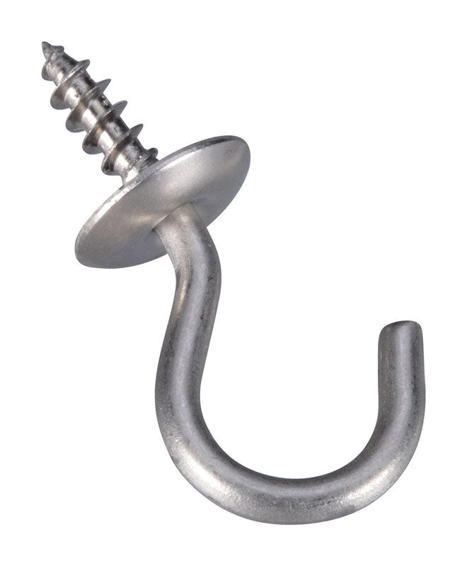 National Hardware N348-433 3/4 Stainless Steel Cup Hooks 4 Count