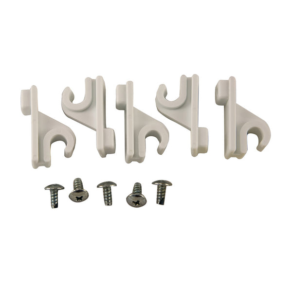 Organized Living Schulte 1464666511 Adjustable Pole Clips and Caps, White