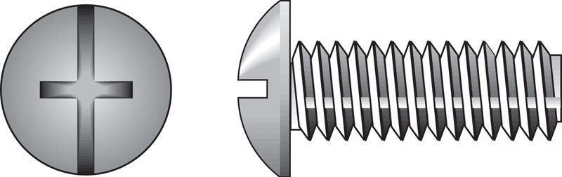The Hillman Group 111859 1 1 1 1/4-20 x 1/2-Inch Truss Combo Head Machine Screw, 100-Pack