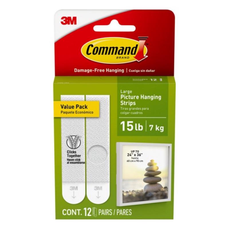 Command Photo Hangers, White, Easy On, Easy Off, Hangs up to 6 frames, Gallery Wall Pack 17206-12ES