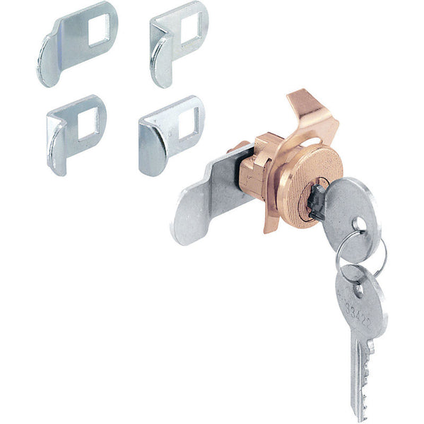 Prime-Line Products S 4634 Counter Clockwise 5 Cams 5 Pin Mail Box Lock, Brass Face