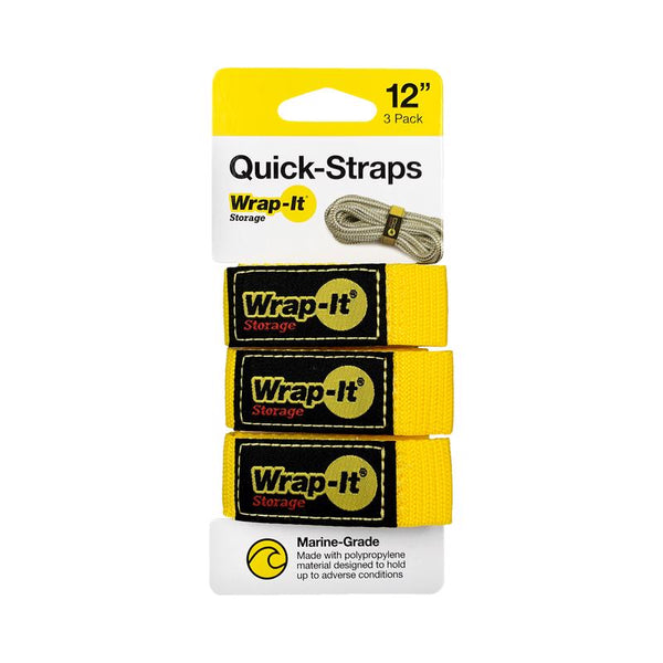Wrap-It Quick Straps 12 in. L Yellow Polypropylene Cable Wrap 103-BS-12YE (3-Pack)