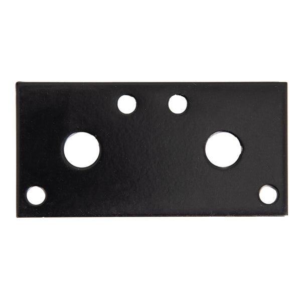 Hampton 5021214 3 x 1.25 x 0.12 in. Black Steel Mending Plate44; Pack of 2020 01-3411-500