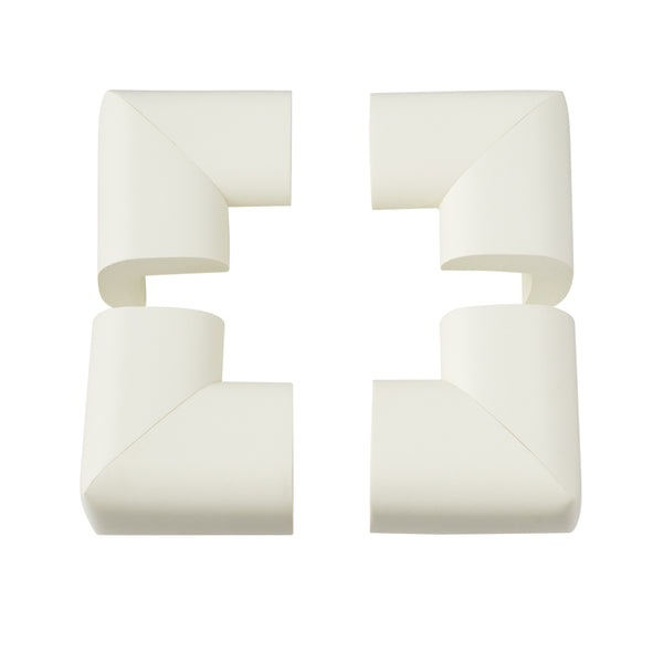 Toddleroo by North States - Foam Corner Protectors for Baby Proofing: Furniture Corner & Edge Safety Bumpers - 4 Pack - White 6163