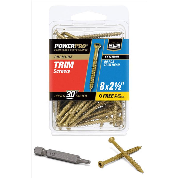 HILLMAN Fasteners 42503 Trim Screw (50 Pack), 8 x 2.5 42503V4
