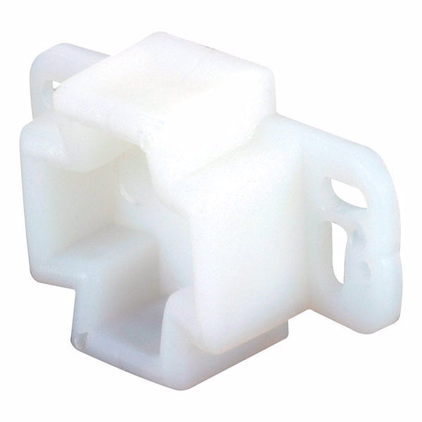 Prime-Line R 7261 White, Plastic, Center Rail Drawer Track Rail Support Bracket (2 Pack)