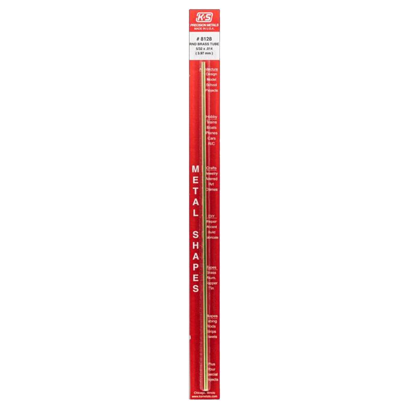 K & S Precision Metals 8128 5/32x12 RND BRS Tube