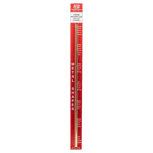 K & S Precision Metals 8129 0.18 OD x 12 L in. Round Brass Tube