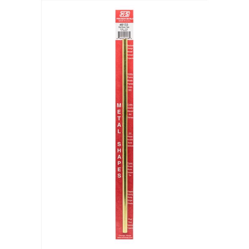 K & S Precision Metals 8133 Round Brass Tube, 5/16" x 12"