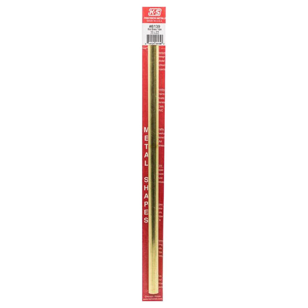 K & S Precision Metals K&S Metal Round Tube 1/2 inch D X 12 inch L Brass Carded 8139