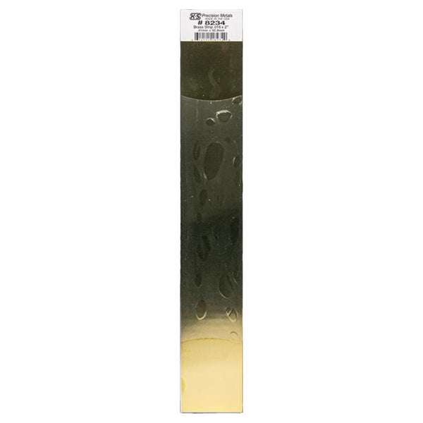 K&S 0.016 in. x 2 in. W x 12 in. L Brass Metal Strip 8234