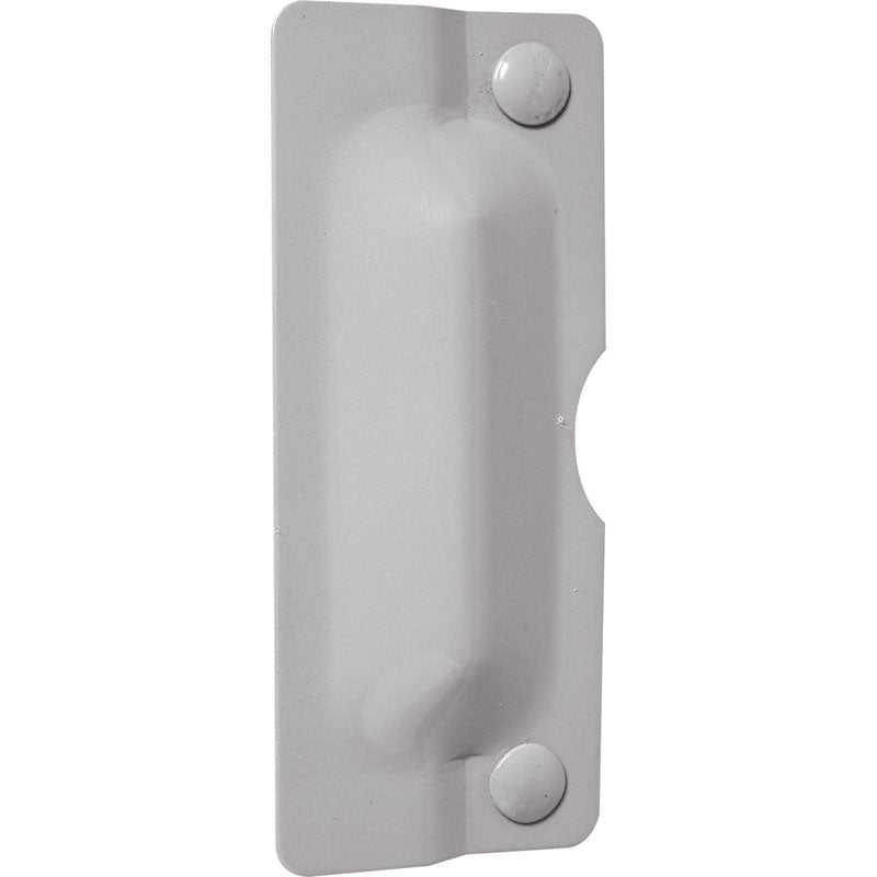 Prime-Line U 9500 Latch Guard Plate Cover – Protect Against Forced Entry, Easy to Install on Out-Swinging Doors – Gray (Single Pack), 3 in. x 7 in.