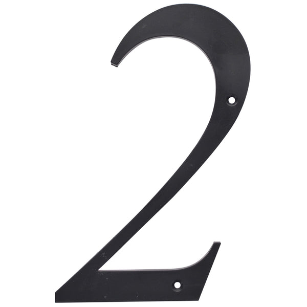 Hillman 6 in. Reflective Black Plastic Nail-On Number 2 1 pc. - Case of: 3;3 844812