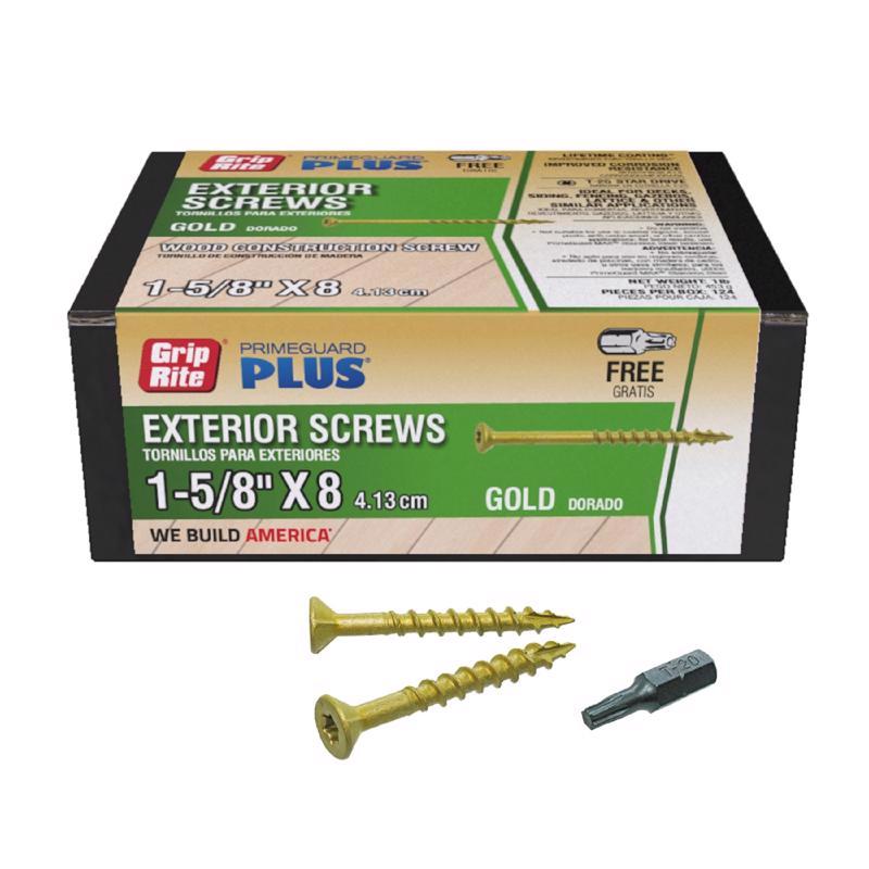Grip Rite L158stgd1 Primeguard Plus Flat Head Deck Screws