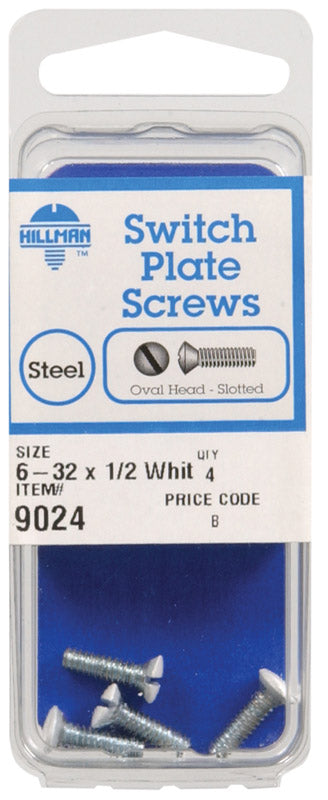 SWITCHPLATE SCREW WHITE by HILLMAN MfrPartNo 9024
