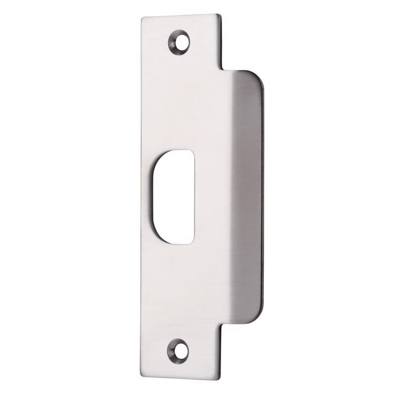 BRINKS Commercial - Replacement Door ASA Strike Plate, Satin Chrome Finish - Reinforce Security on Your Doors