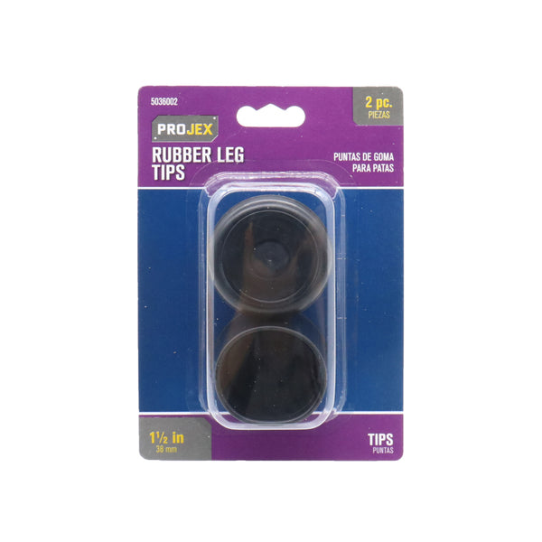 Projex Rubber Leg Tip Black Round 1-1/2 in. W 2 pk P0086