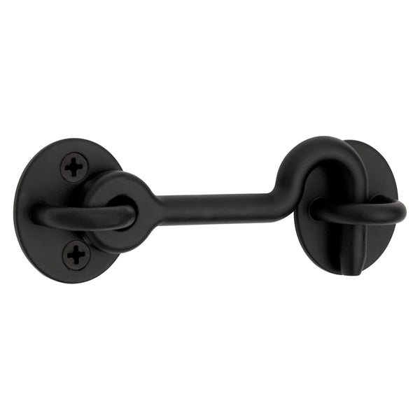 National Hardware N700-153 Sliding Door Privacy Hook, Mounting Hardware Included, 4-Inches, Matte Black