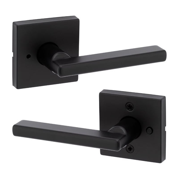 Kwikset Signature Series 730HFL SQT 514 CP Privacy Door Lock, Pushbutton Lock, Lever Handle, Zinc, Matte 97300-949