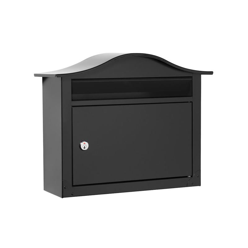 ARCHITECTURAL MAILBOXES Saratoga Wall-Mount Lockable Mailbox in Black