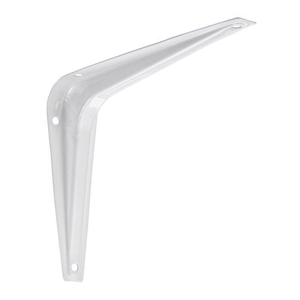 Hampton 5042587 6 in. & 100 lbs 18 Gauge White Steel Shelf Bracket - Pack of 10 01-7520-306