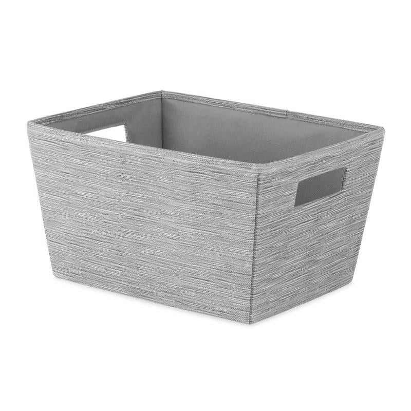 Whitmor 5044124 7.5 x 13 x 10 in. Shelf Tote Stackable Storage Bin Gray - Pack of 6