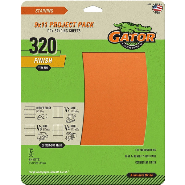 ALI INDUSTRIES 4466 320 25 CT Grit Sandpaper, 9-Inch x 11-Inch