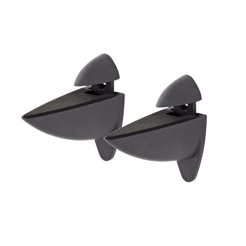 Dolle 5059037 4.5 x 1.8 x 4.1 in. Ara Black Metal Shelf Clips - Pack of 4