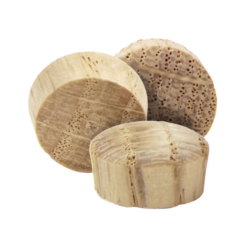 Richelieu 5059238 0.5 x 0.5 in. Round Oak Head Plug - Natural - Pack of 5-25 Per Pack