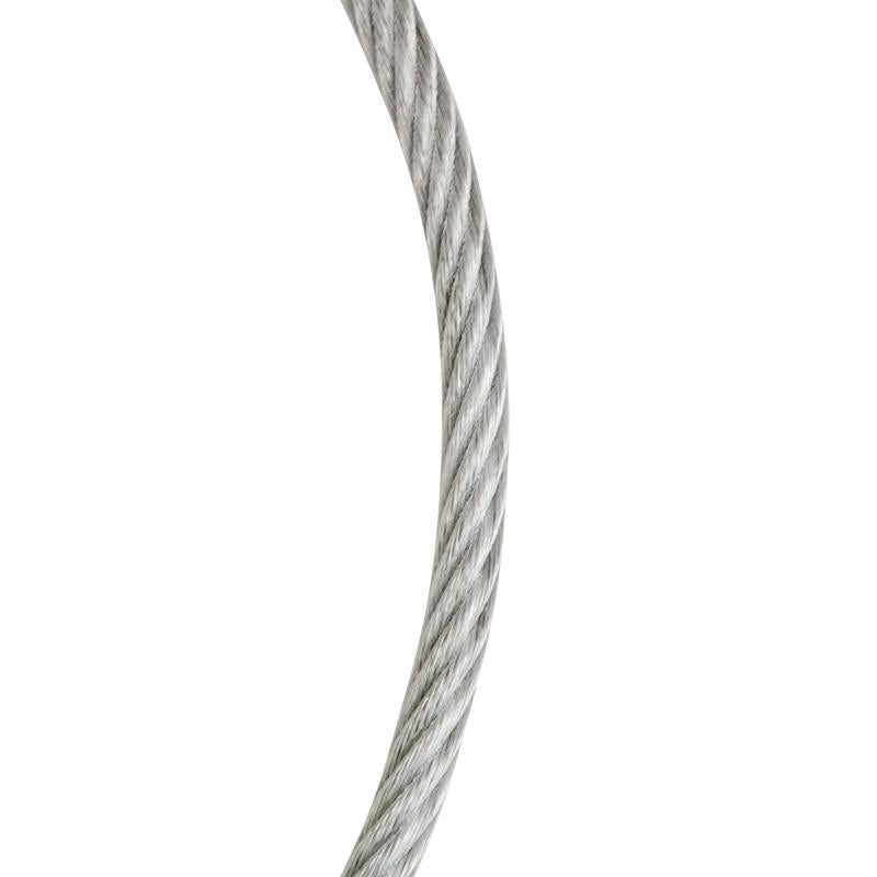 Koch A41134 7 x 7 Pre-cut Vinyl Coated Galvanized Wire Rope Cable 1/8-3/16-Inches by 50-Feet, Coil, Clear
