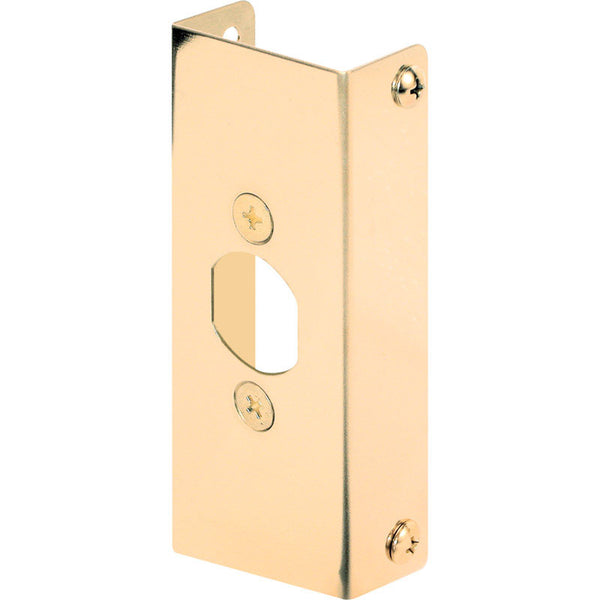 Defender Security U 9567 Door Edge Reinforcer, 1-3/4-Inch Thick X 1-Inch Deep X 4-1/2-Inch Thick, Brass