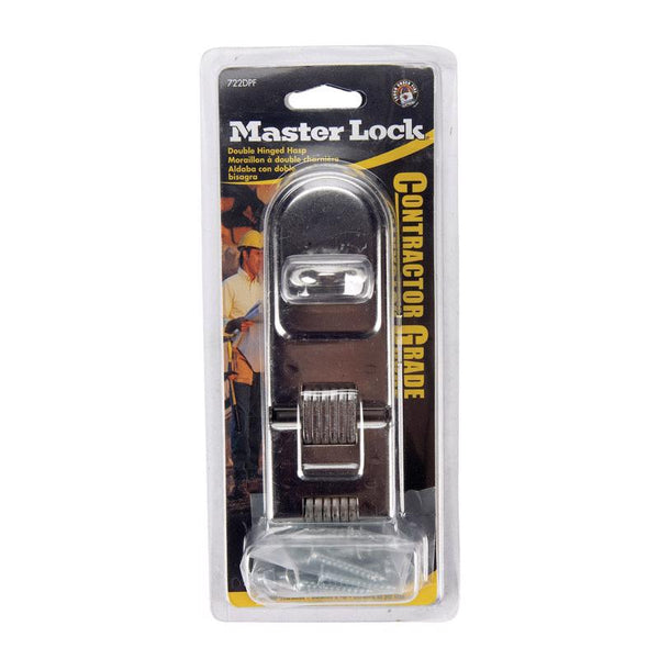 Master Lock 722DPF 7-3/4" Double Hinge Security Hasp, Pack of 1, No Color
