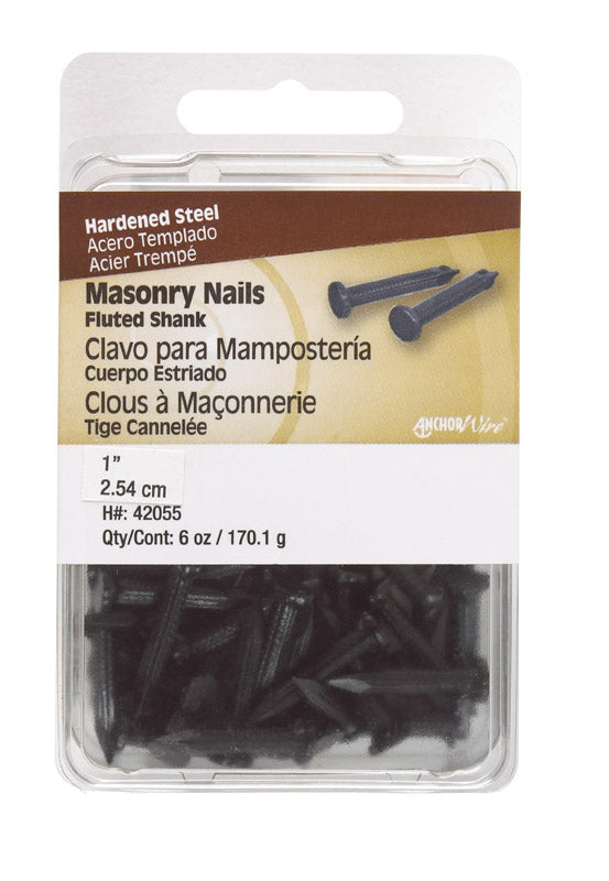 Hillman 1 in. L Masonry Steel Nail Fluted Shank Flat 42055 (5-Pack)