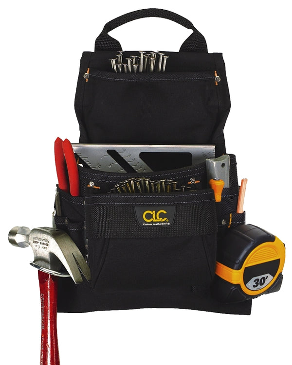 CLC Custom Leathercraft 5833 Ballistic Poly Nail And Tool Bag, 9 Pocket