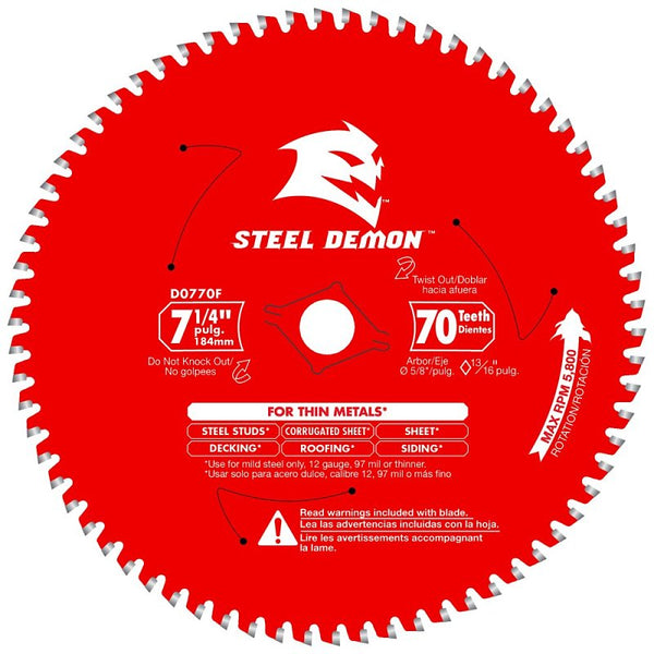 Diablo Freud Steel Demon Ferrous Cutting Saw Blade D0770F
