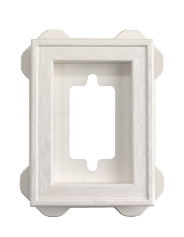 Builders Edge 130130002117 Mounting Block, Bright White 130030002117