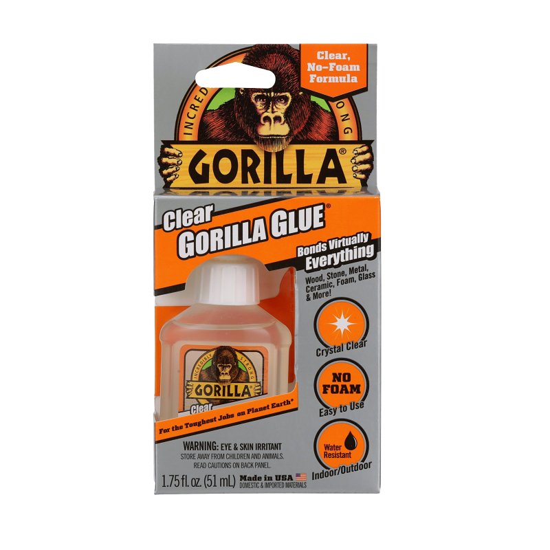 Gorilla Clear Glue, 1.75 ounce Bottle, Clear (Pack of 1)