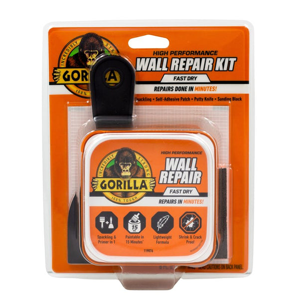 Gorilla Wall Repair Kit Featuring Gorilla Heavy Duty Wall Repair Spackling + Primer 103959