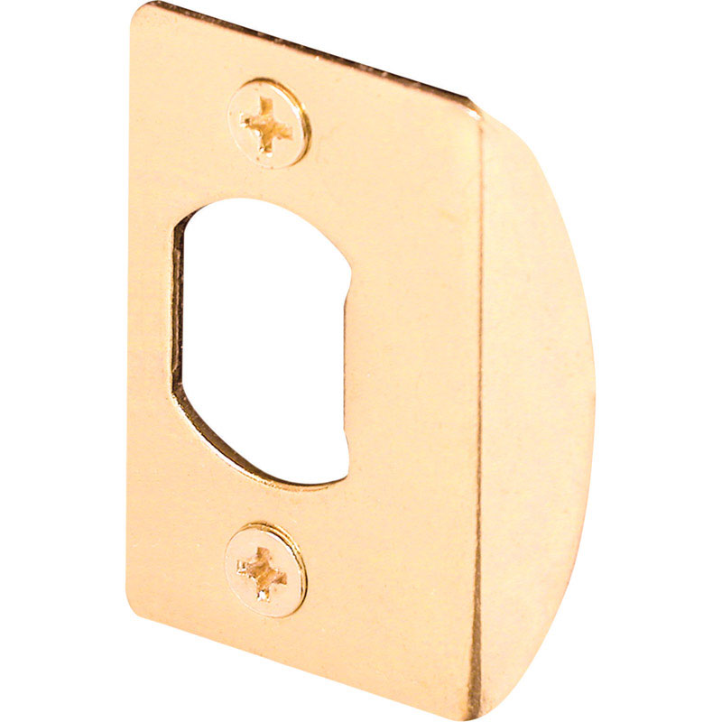 Defender Security E 2232 Standard Latch Strike, 1-5/8 in., Steel, Brass Plated Finish (Pack of 2)