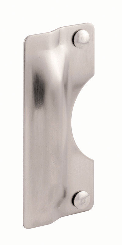 Prime-Line U 9496 Latch Guard Plate Cover – Protect Against Forced Entry, Easy to Install on Out-Swinging Doors – Stainless Steel (Single Pack), 3 in. x 7 in.
