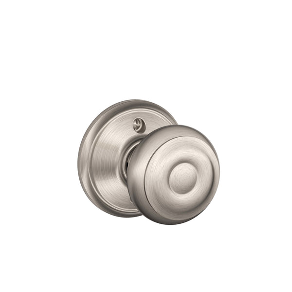 Schlage F170 GEO 619 Georgian Door Knob, One Sided Non-Turning Dummy Door Handle, Satin Nickel