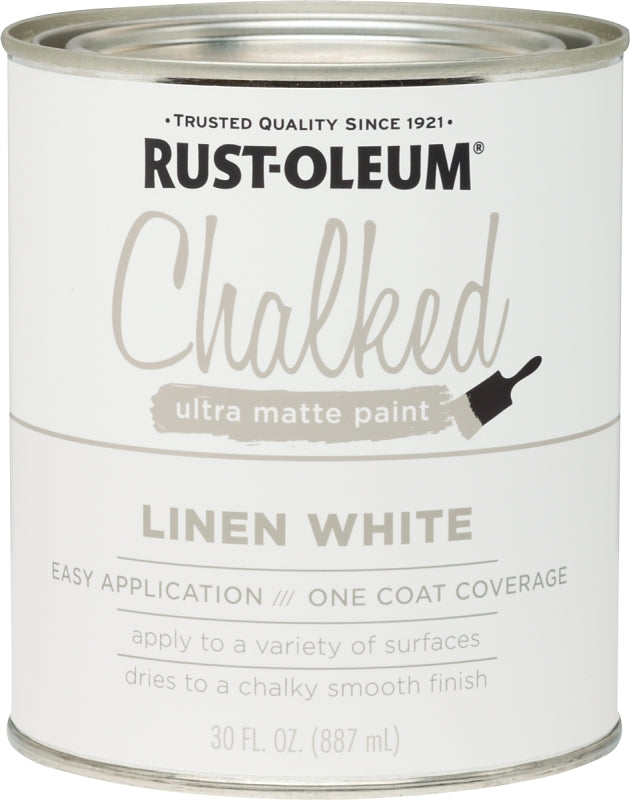 Rustoleum 285140 30 Oz Linen White Chalked Ultra Matte Paint