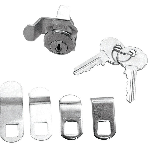 Prime-Line S 4140 Mailbox Lock ? Replacement, Multipurpose Mailbox Lock for Several Brands ? ILCO 1003M Keyway, Opens Counter-Clockwise with 90? Rotation, Nickel Finish (1 Set)