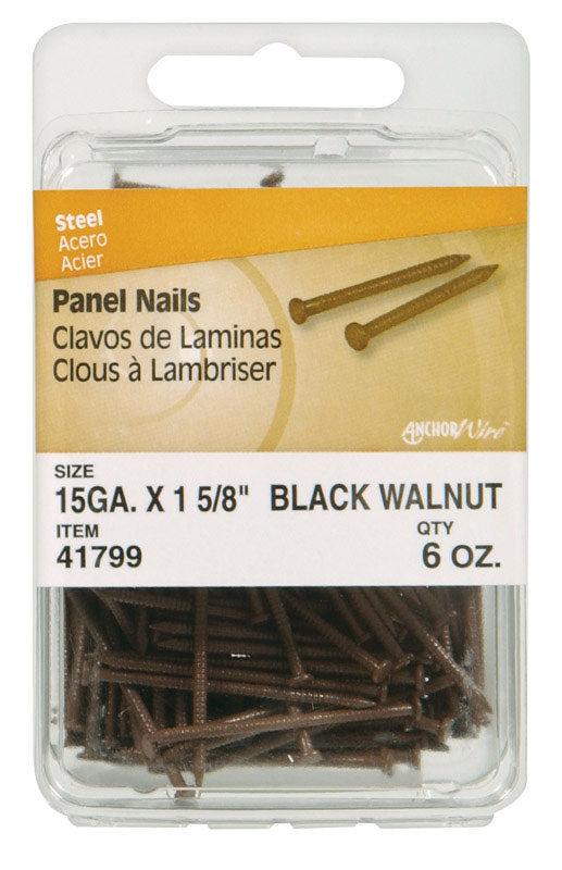 Hillman Philstone 41799 6 Oz 1-5/8" Walnut Colored Interior Panel Nails
