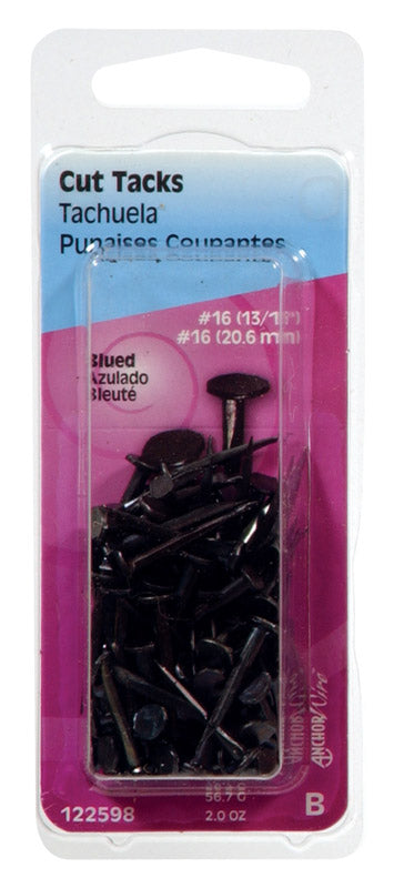 Hillman No. 16 x 13/16 in. L Blue Steel Cut Tacks 2 pk 122598