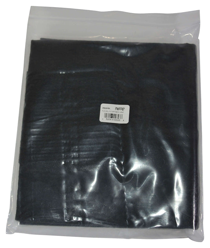 NDS FWFF67 Filter Fabric Wrap for Flo-Well® Stormwater Dry Well System, 2 ft. wide X 7 ft. long, Pack of 1, Nonwoven Geotextile Filter Fabric for NDS Drainage Products, Black