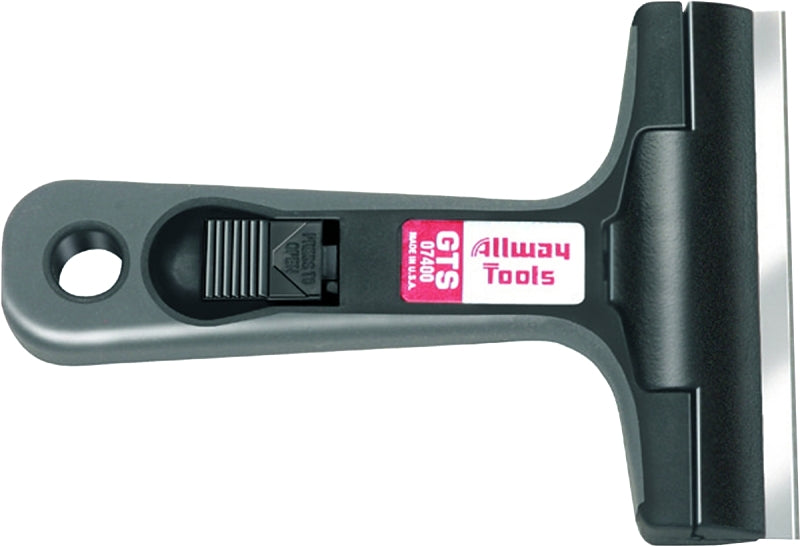 ALLWAY GTS Soft-Grip Glass & Tile Scraper, 4″