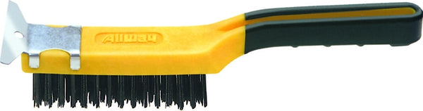 Allway 1-1/2 in. W x 11.5 in. L Carbon Steel Wire Brush with Scraper SB411