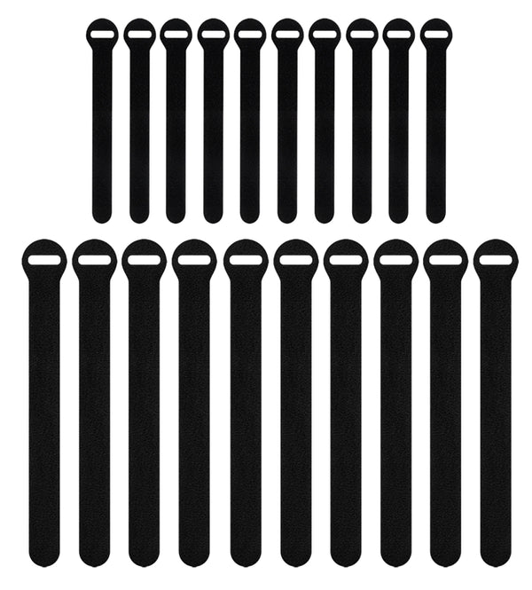 Storage Straps ASST 20PK Self-Gripping Black Nylon 420-48BL